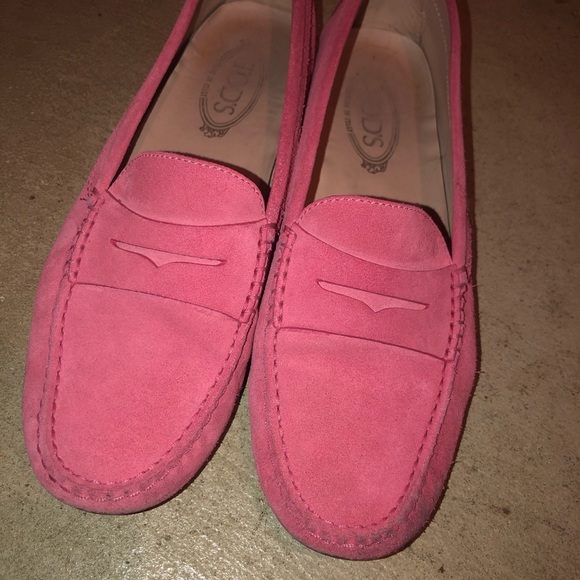 Tod's Shoes - Womens TODS Gommino Loafers Pink 42 Size 11
